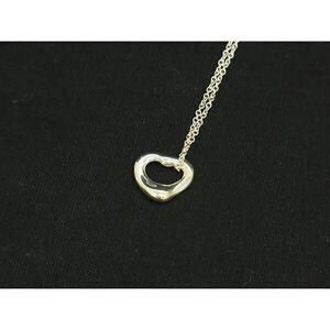 TIFFANY Co Elsa Peretti Open Heart Necklace Silver